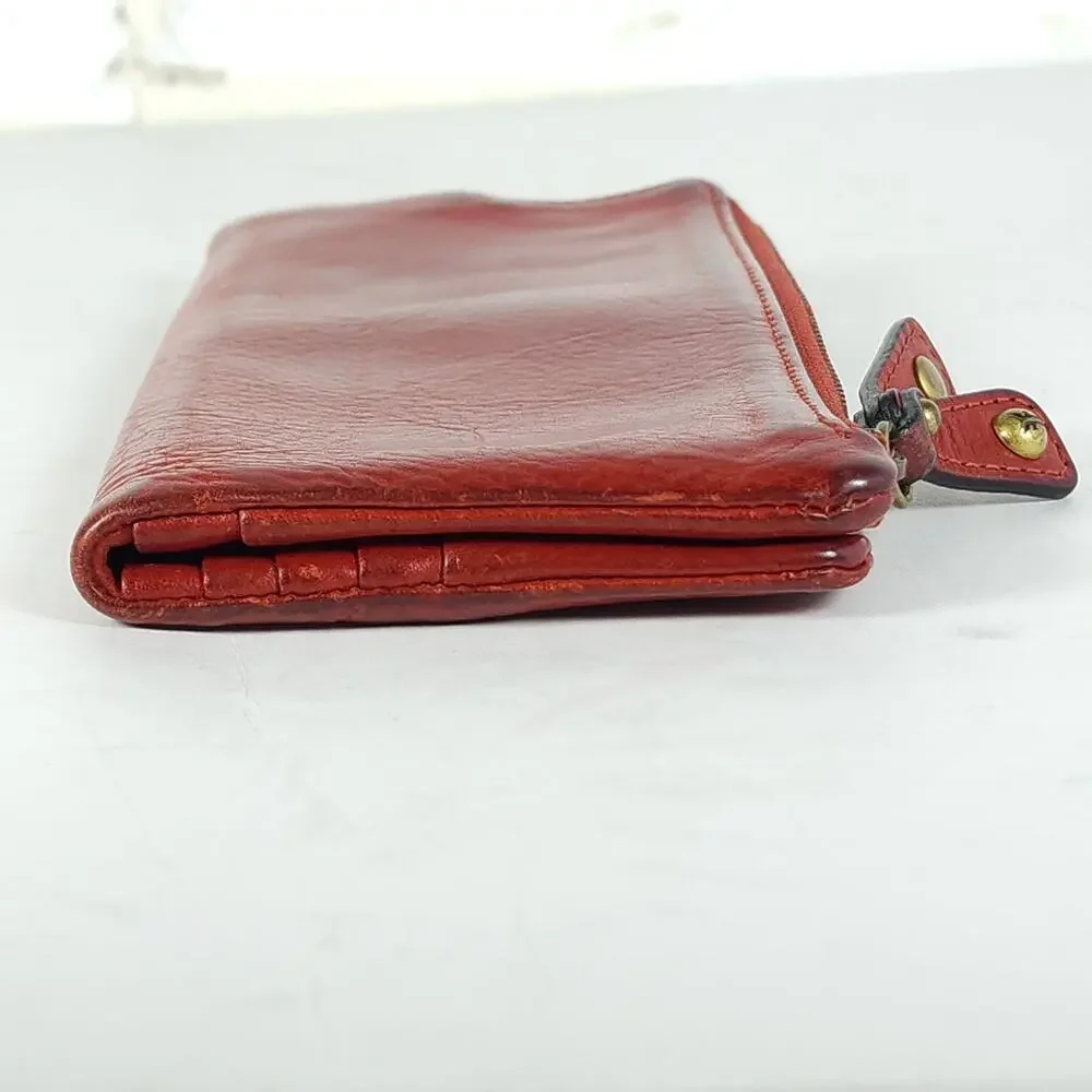 Frye red distressed